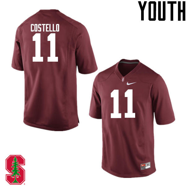 Youth Stanford Cardinal #11 K.J. Costello College Football Jerseys Sale-Cardinal - Click Image to Close